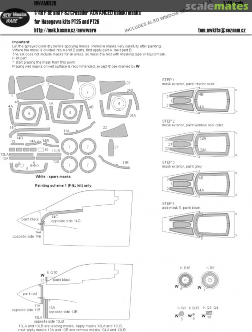 Boxart Vought F-8E and F-8J Crusader ADVANCED NWAM126 New Ware Boxart Vought F-8E and F-8J Crusader ADVANCED NWAM126 New Ware
