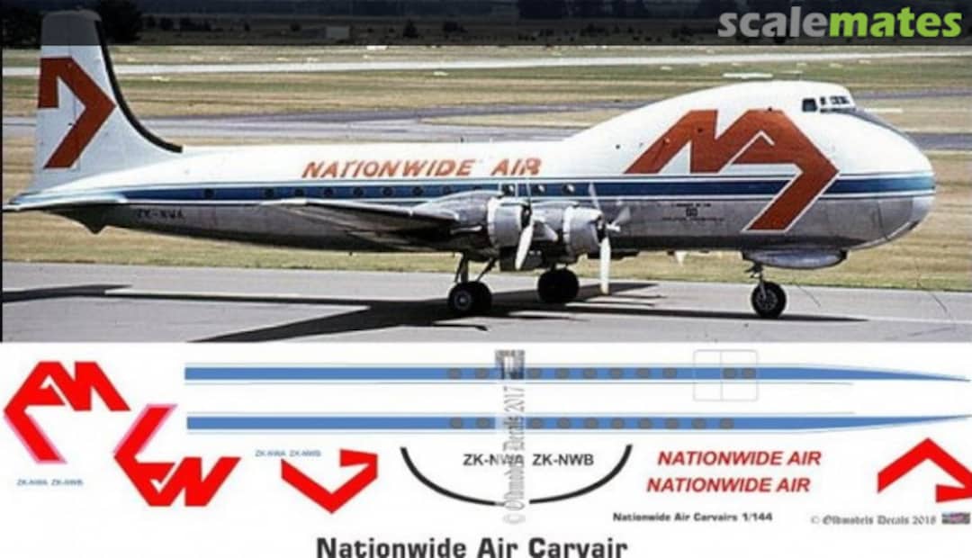 Boxart Nationwide Air Carvair OMD0690 Oldmodels Decals