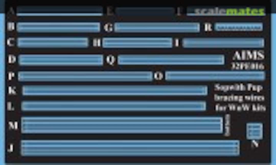1:32 Sopwith Pup bracing wires (AIMS 32PE016)