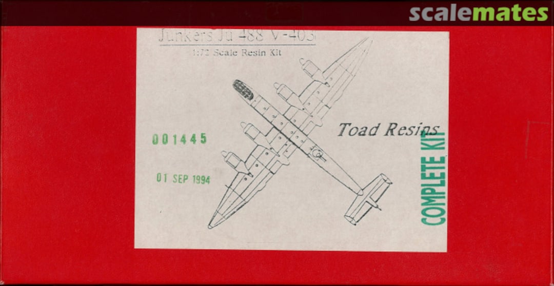 Boxart Junkers Ju 488 V-403 Toad Resins Boxart Junkers Ju 488 V-403 Toad Resins