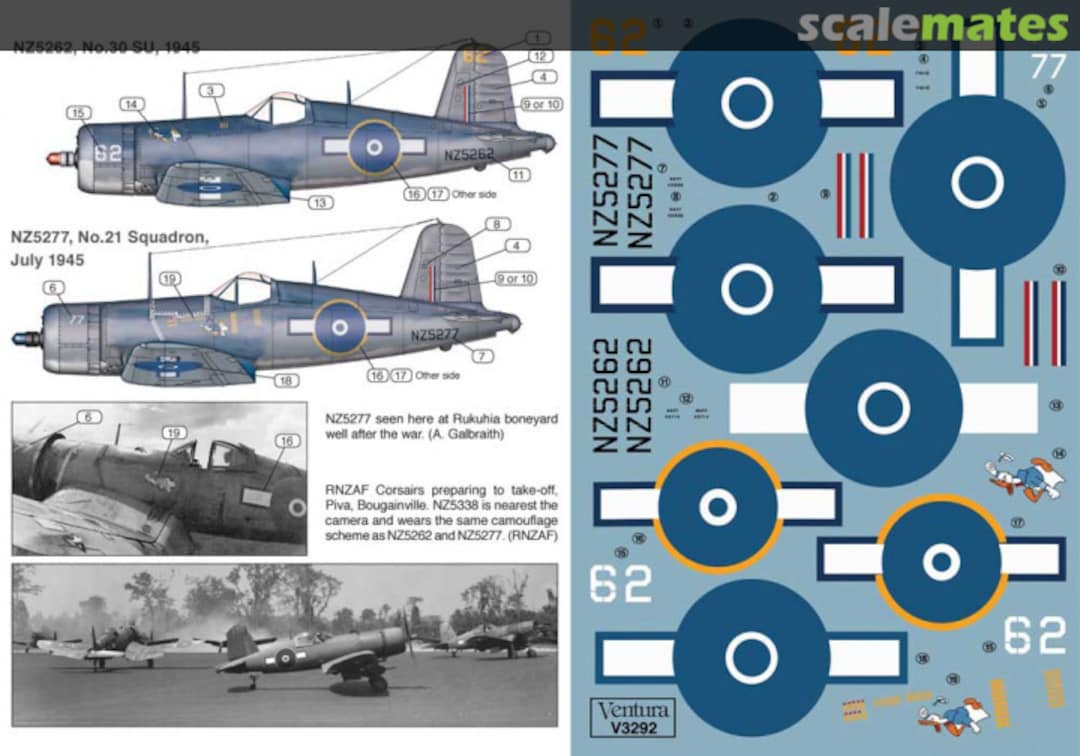 Boxart RNZAF F4U-1 CORSAIRS “DONALD DUCK” NOSE ART. V3292 Ventura Boxart RNZAF F4U-1 CORSAIRS “DONALD DUCK” NOSE ART. V3292 Ventura