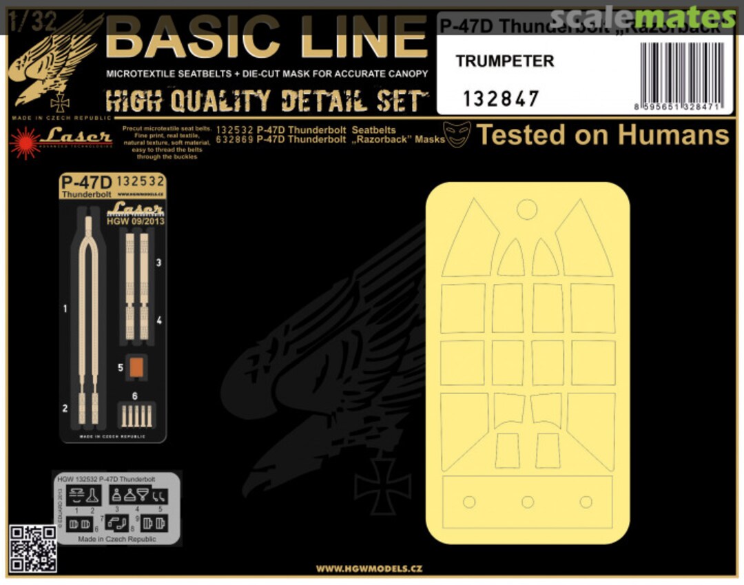 Boxart P-47D Thunderbolt Razorback - Basic Line 132847 HGW Models