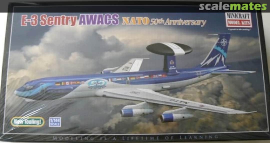 Boxart E-3 Sentry AWACS NATO 50th Anniversary 14611 Minicraft Model Kits Boxart E-3 Sentry AWACS NATO 50th Anniversary 14611 Minicraft Model Kits