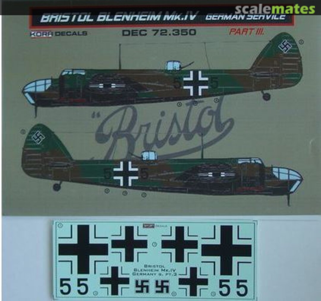 Boxart Bristol Blenheim Mk.IV DEC72.350 Kora Models Boxart Bristol Blenheim Mk.IV DEC72.350 Kora Models