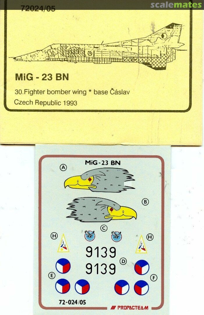 Boxart MiG-23 BN 72-024/05 Propagteam Boxart MiG-23 BN 72-024/05 Propagteam