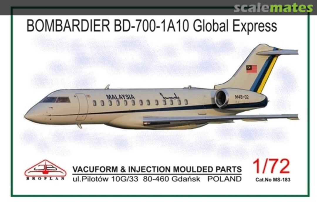 Boxart Bombardier BD-700-1A10 Global Express MS-183 Broplan Boxart Bombardier BD-700-1A10 Global Express MS-183 Broplan