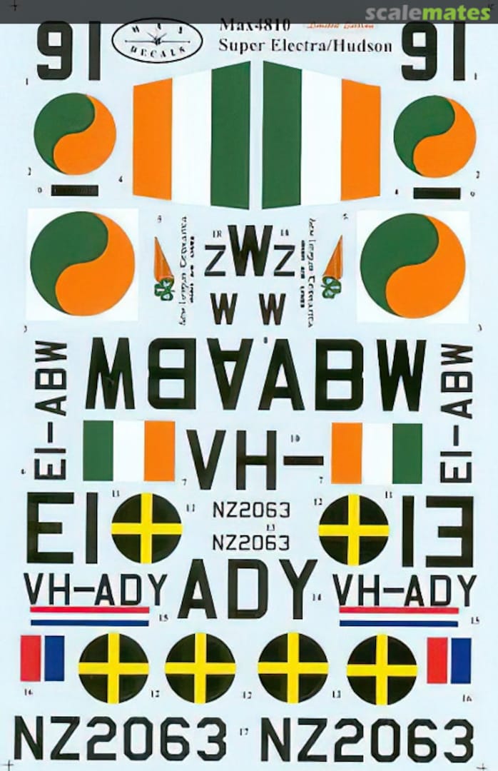 Boxart Lockheed Model 14 Hudson/Super Electra MAX4810 Max Decals Boxart Lockheed Model 14 Hudson/Super Electra MAX4810 Max Decals