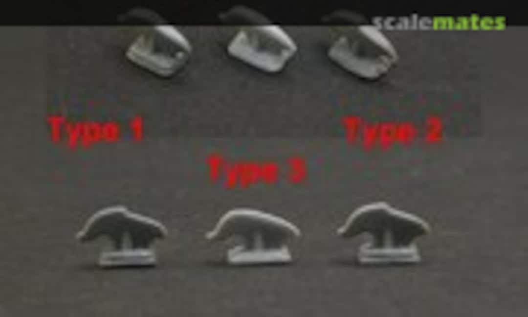 1:35 Towing Hooks 1,2 and 3 types Soviet medium and heavy tanks and more (12 pcs in a set) (North Star NS35083) NS35083
