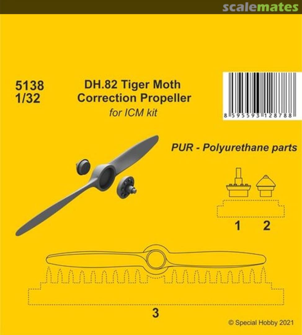 Boxart DH.82 Tiger Moth Correction Propeller 5138 CMK
