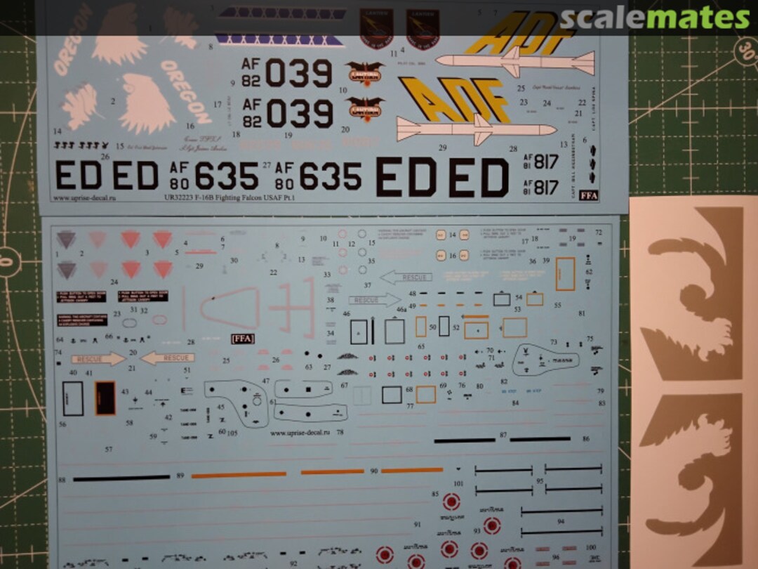Contents F-16B Fighting Falcon USAF Pt.1 UR32223 UpRise Decal