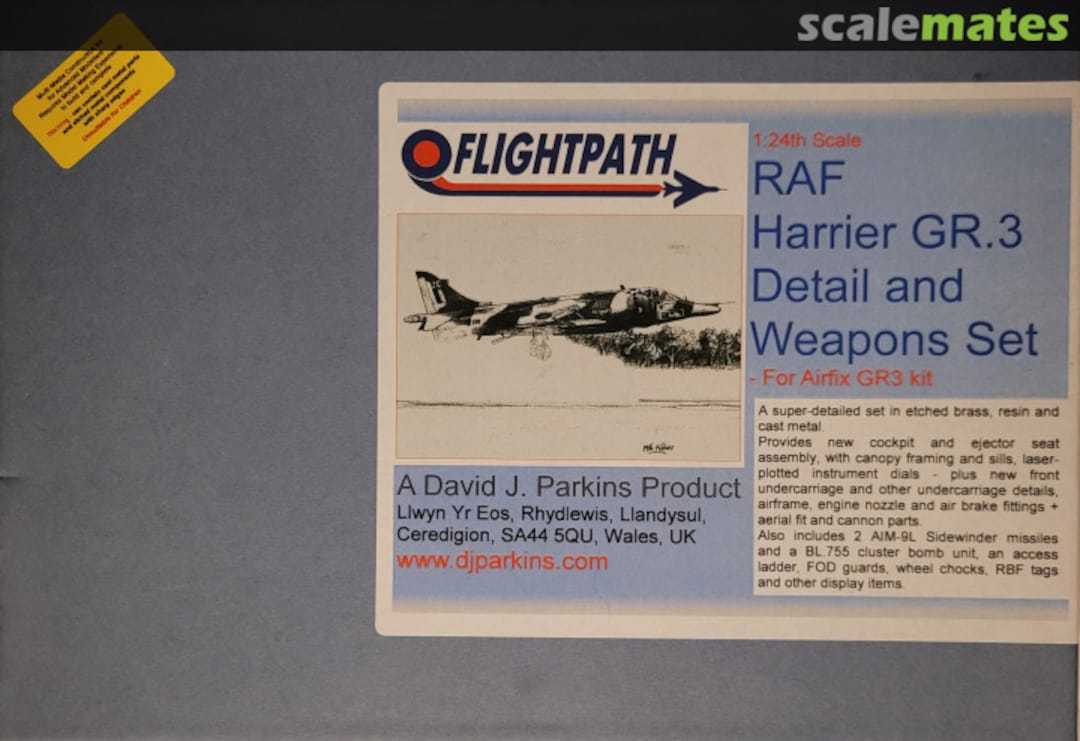 Boxart RAF Harrier GR.3 Detail & Weapons Set FP-24-002 Flightpath
