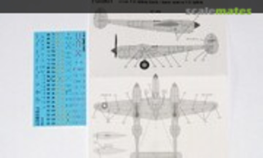 1:72 P-38 Lightning Stencils (Foxbot FD72-030) FD72-030