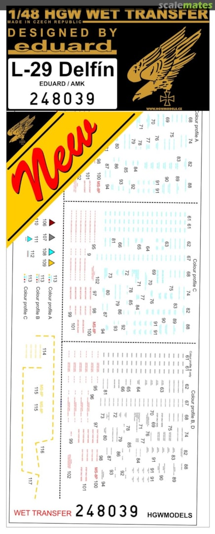Boxart L-29 Delfin Stencils 248039 HGW Models Boxart L-29 Delfin Stencils 248039 HGW Models