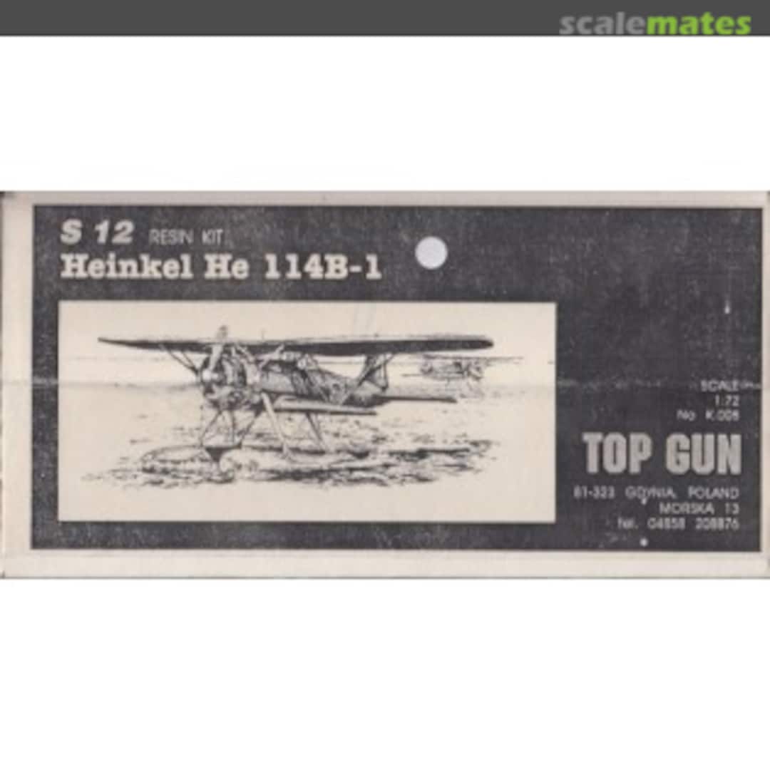 Boxart Heinkel He 114B-1/S 12 K008 Top Gun Model