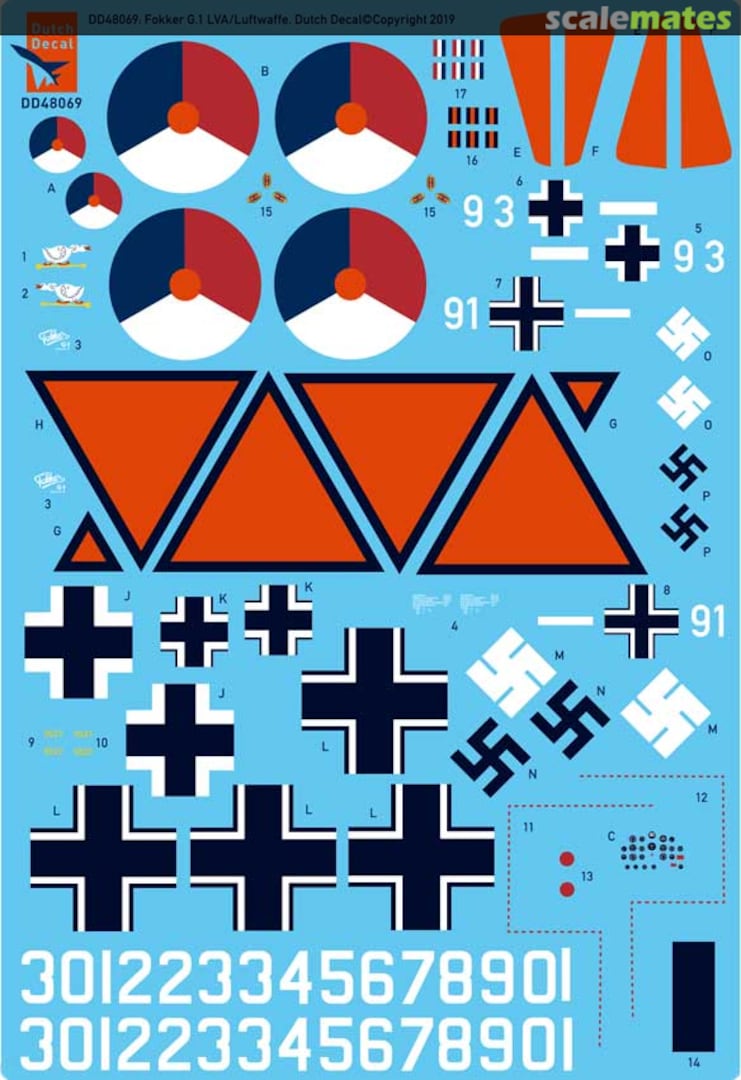 Contents Fokker G-1 'Jachtkruiser' DD48069 Dutch Decal Contents Fokker G-1 'Jachtkruiser' DD48069 Dutch Decal