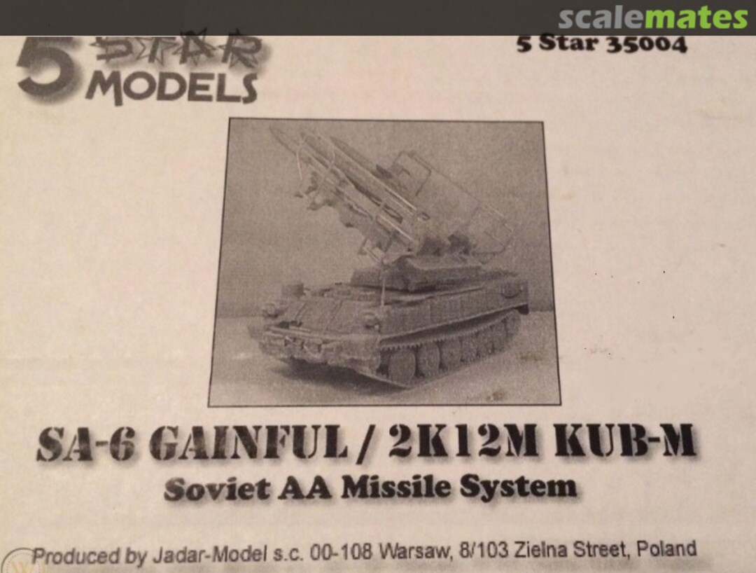 Boxart SA-6 Gainful / 2K12M Kub-M 35004 5 Star Models Boxart SA-6 Gainful / 2K12M Kub-M 35004 5 Star Models