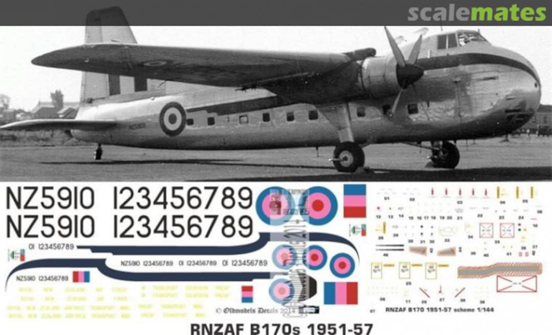 Boxart RNZAF B170 - 1951-57 OMD0634 Oldmodels Decals Boxart RNZAF B170 - 1951-57 OMD0634 Oldmodels Decals