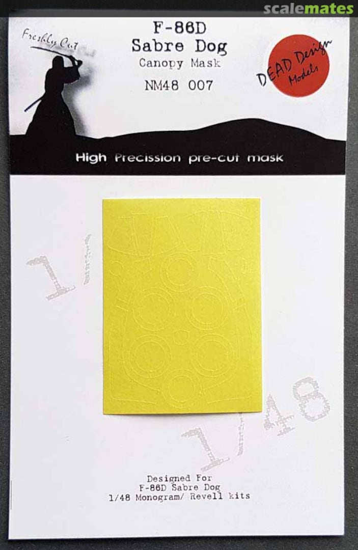 Boxart North-American F-86D Sabre Dog canopy paint mask NM48007 DEAD Design Models Boxart North-American F-86D Sabre Dog canopy paint mask NM48007 DEAD Design Models