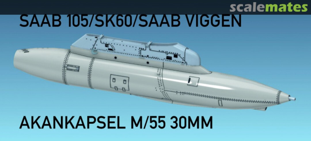Boxart Akan pod m/55 30mm Cannon Pod with heavy Pylon JT 48004 Brent-Air-Decals Boxart Akan pod m/55 30mm Cannon Pod with heavy Pylon JT 48004 Brent-Air-Decals