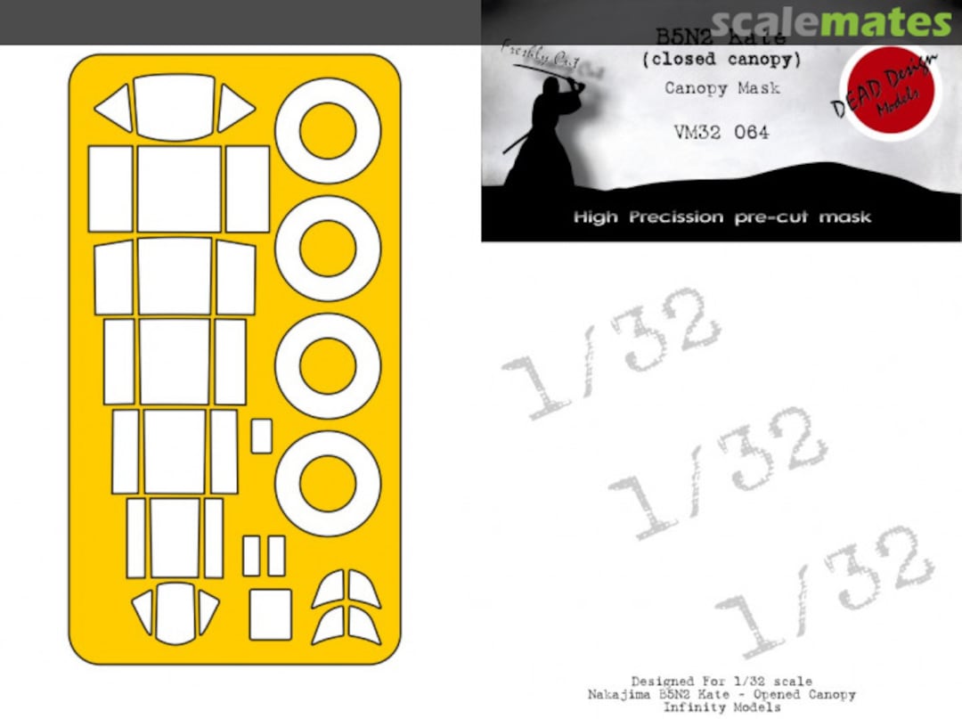 Boxart Nakajima B5N2 Kate - Closed Canopy Masks (for Infinity kits) VM32064 DEAD Design Models Boxart Nakajima B5N2 Kate - Closed Canopy Masks (for Infinity kits) VM32064 DEAD Design Models