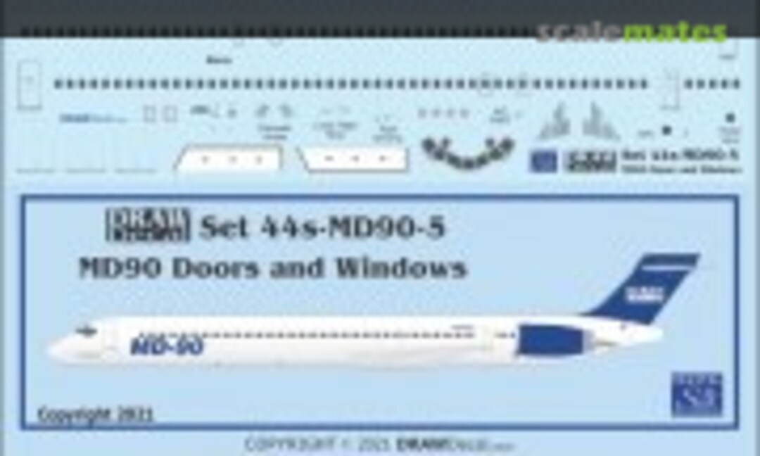 1:144 MD90 Doors and Windows (Draw Decal 44-MD90-5) 44-MD90-5