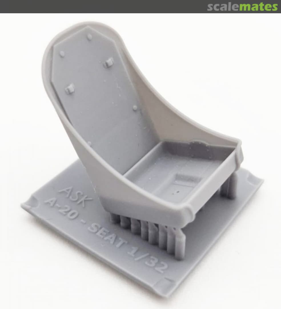Boxart A-20J/K Havoc - Pilot seat, 3D print, without seat belts 200-A32011 ASK Boxart A-20J/K Havoc - Pilot seat, 3D print, without seat belts 200-A32011 ASK