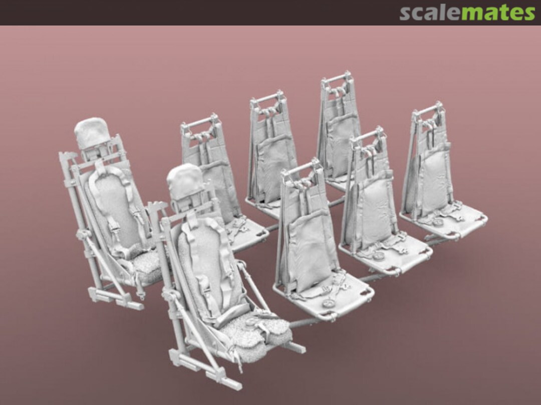 Boxart Seats UH-60, SH-60, MH-60. 8 pcs 688C-2512F KatModel Boxart Seats UH-60, SH-60, MH-60. 8 pcs 688C-2512F KatModel