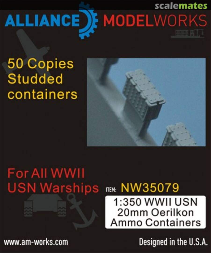 Boxart WWII USN 20mm Oerilkon Ammo Containers NW35079 Alliance Model Works Boxart WWII USN 20mm Oerilkon Ammo Containers NW35079 Alliance Model Works