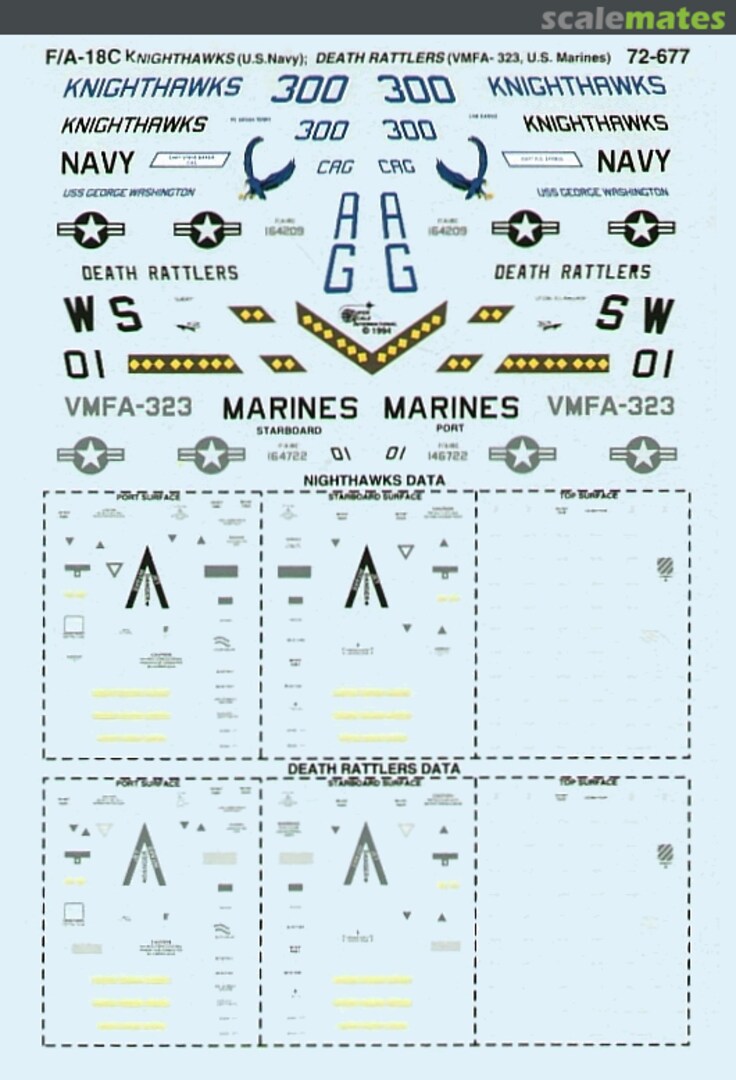 Boxart F/A-18C Hornets 72-677 SuperScale International Boxart F/A-18C Hornets 72-677 SuperScale International