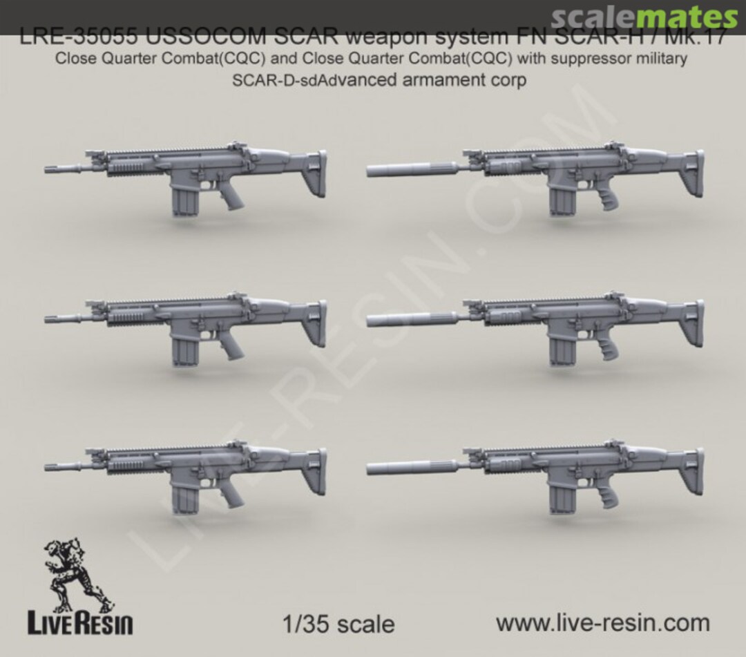 Boxart USSOCOM SCAR weapon system FN SCAR-H / Mk.17 LRE-35055 Live Resin Boxart USSOCOM SCAR weapon system FN SCAR-H / Mk.17 LRE-35055 Live Resin