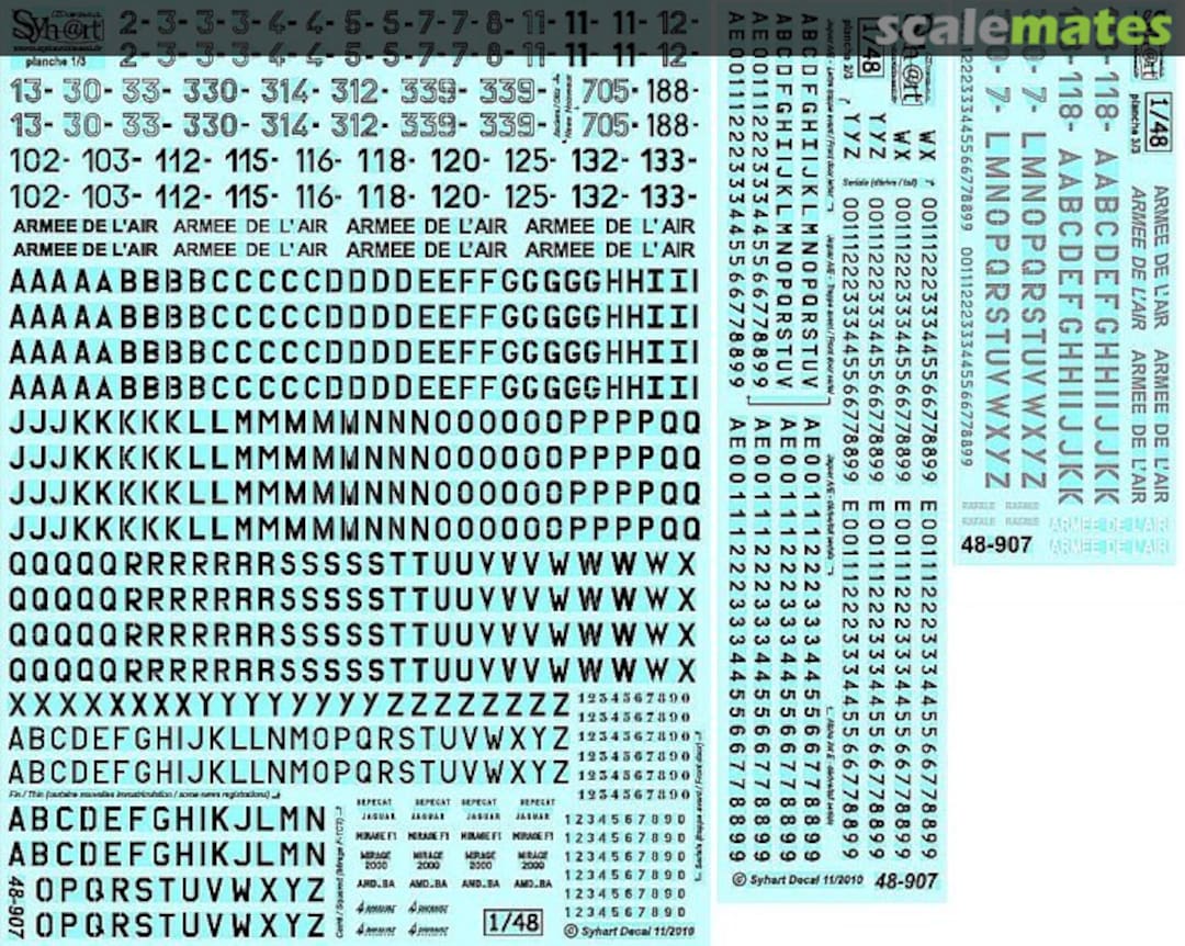 Boxart Identifications markings French AF (black & grey) 48-907K Syhart Boxart Identifications markings French AF (black & grey) 48-907K Syhart