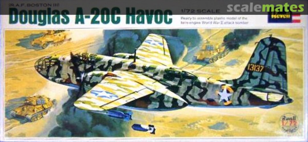 Boxart Douglas A-20C Havoc H-115 Revell Japan Boxart Douglas A-20C Havoc H-115 Revell Japan