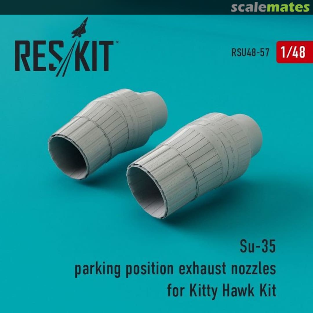 Boxart Su-35 parking position exhaust nozzles RSU48-0057 ResKit Boxart Su-35 parking position exhaust nozzles RSU48-0057 ResKit