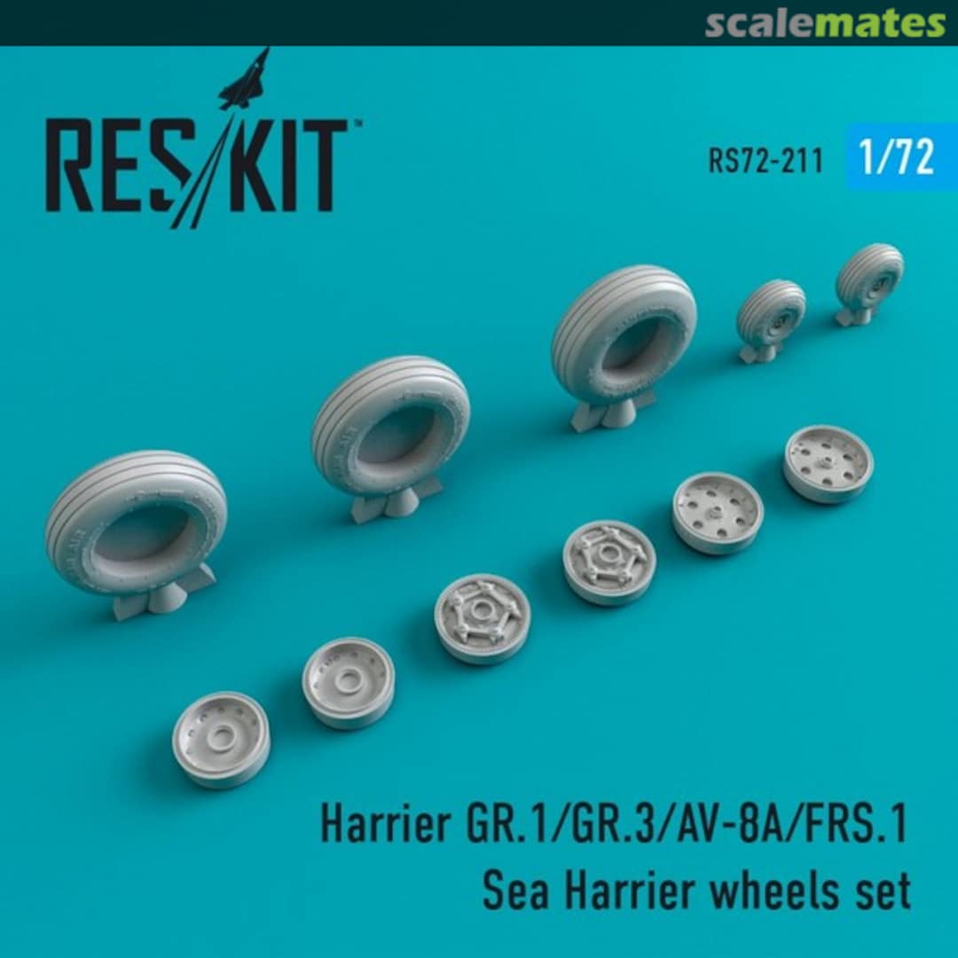 Boxart Harrier GR.1/GR.3/AV-8A/FRS.1/Sea Harrier - Wheels Set RS72-0211 ResKit Boxart Harrier GR.1/GR.3/AV-8A/FRS.1/Sea Harrier - Wheels Set RS72-0211 ResKit