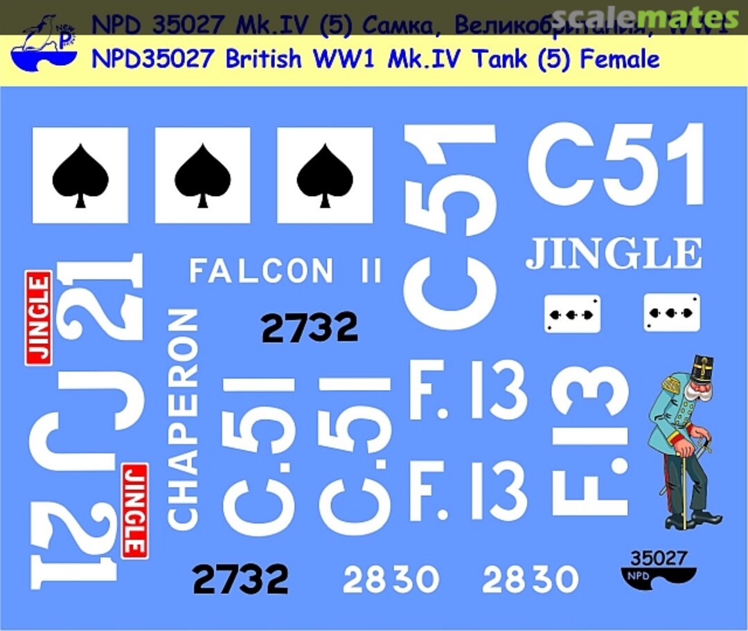 Boxart British WWI Mk. IV Tank (5) Female 35027 New Penguin Boxart British WWI Mk. IV Tank (5) Female 35027 New Penguin
