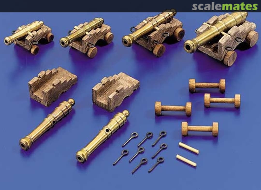 Boxart Brass Cannons with Wooden Carriages 61470 Krick Boxart Brass Cannons with Wooden Carriages 61470 Krick