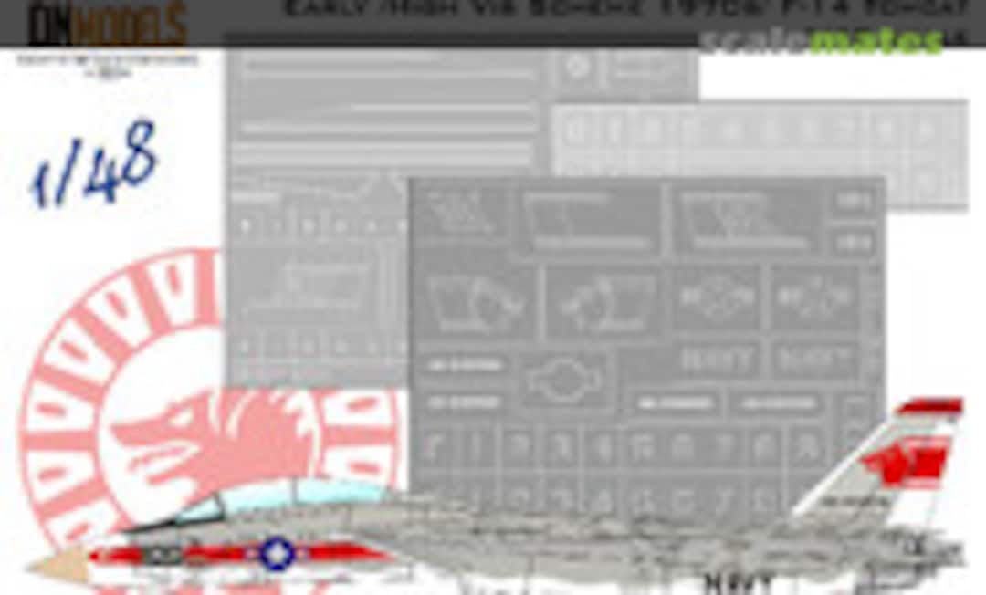 1:48 VF-1 Wolfpack Paint Mask Set for Early /High Vis/ F-14 Tomcat 1/48 (DN Models 48/827-100) 48/827-100
