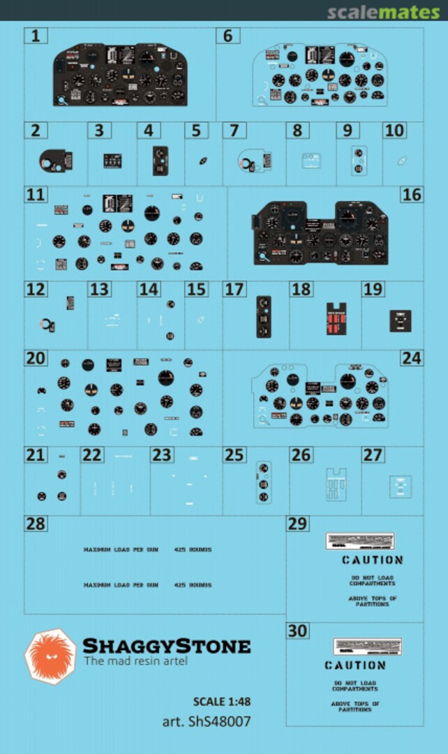 Boxart P-47D Thunderbolt dashboard ShS48007 ShaggyStone