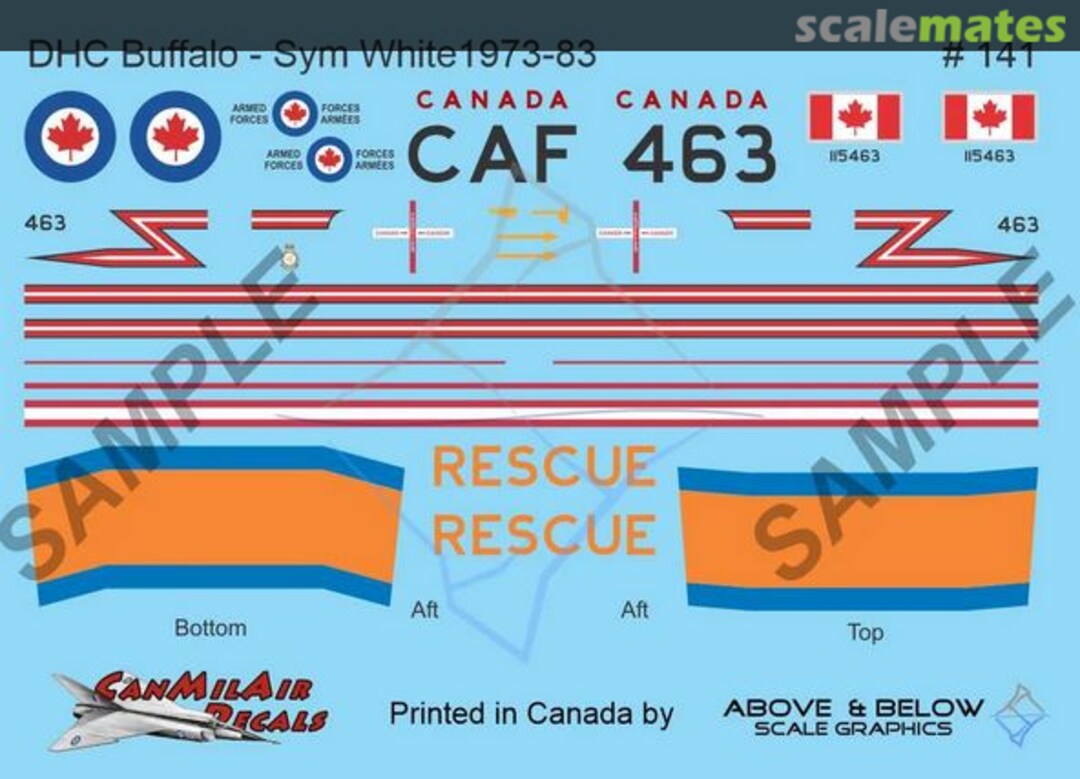Boxart DeHavilland Canada CC-115 Buffalo 141 Above & Below Graphics Boxart DeHavilland Canada CC-115 Buffalo 141 Above & Below Graphics