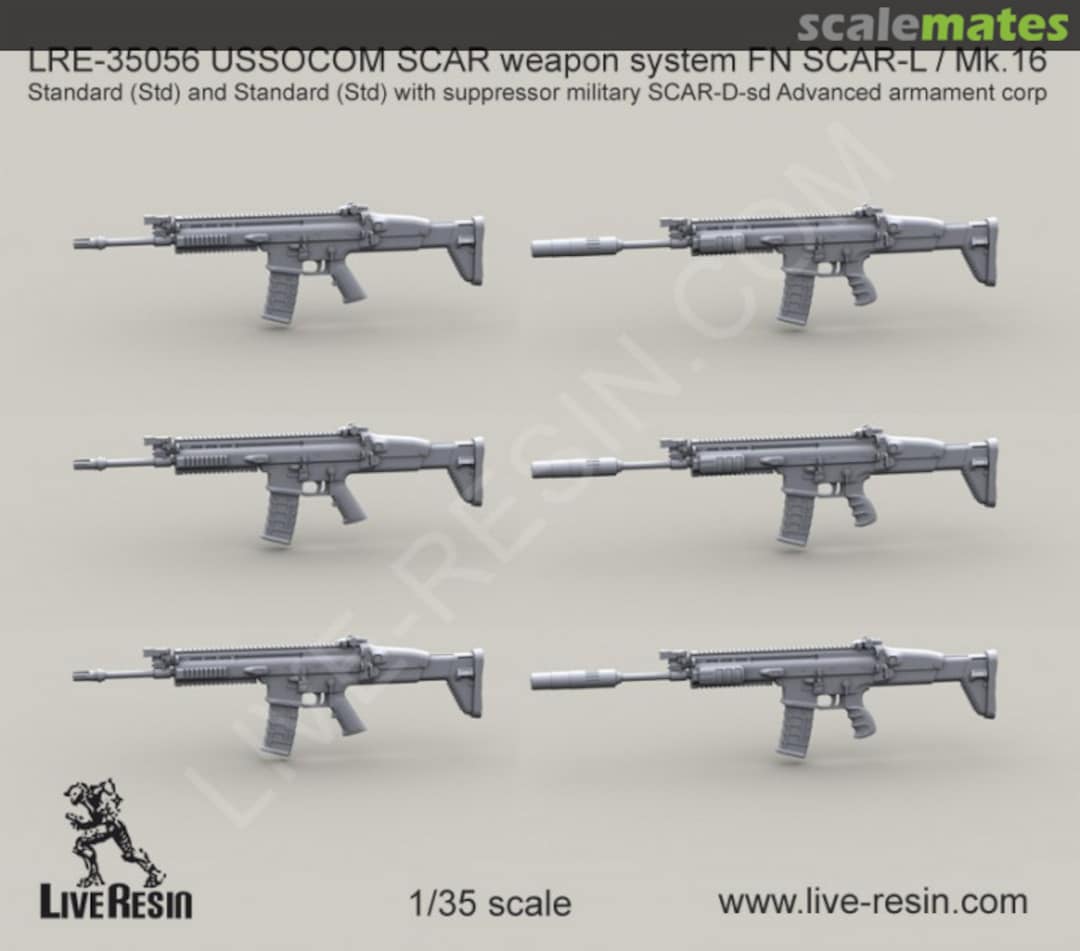 Boxart USSOCOM SCAR weapon system FN SCAR-L / Mk.16 LRE-35056 Live Resin Boxart USSOCOM SCAR weapon system FN SCAR-L / Mk.16 LRE-35056 Live Resin