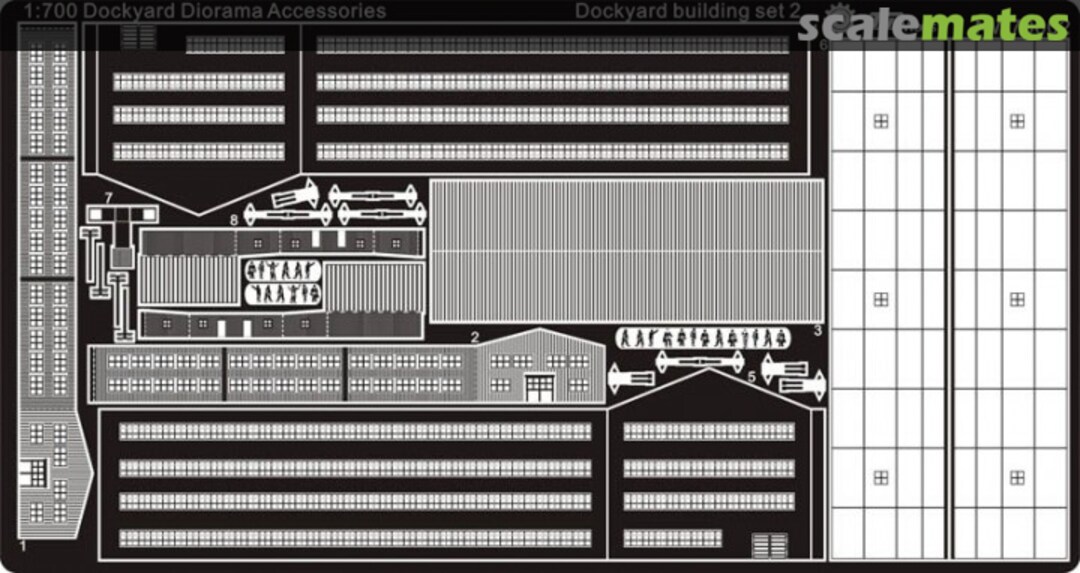 Boxart Dockyard Diorama Accessories - Dockyard Building Set 2 NW70002 Alliance Model Works