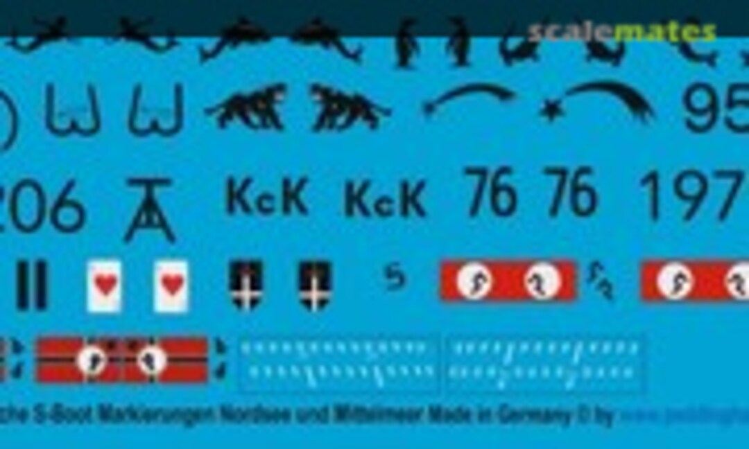1:72 Deutsche S-Boot Markierungen Nordsee und Mittelmeer (Peddinghaus-Decals EP 2773) EP 2773