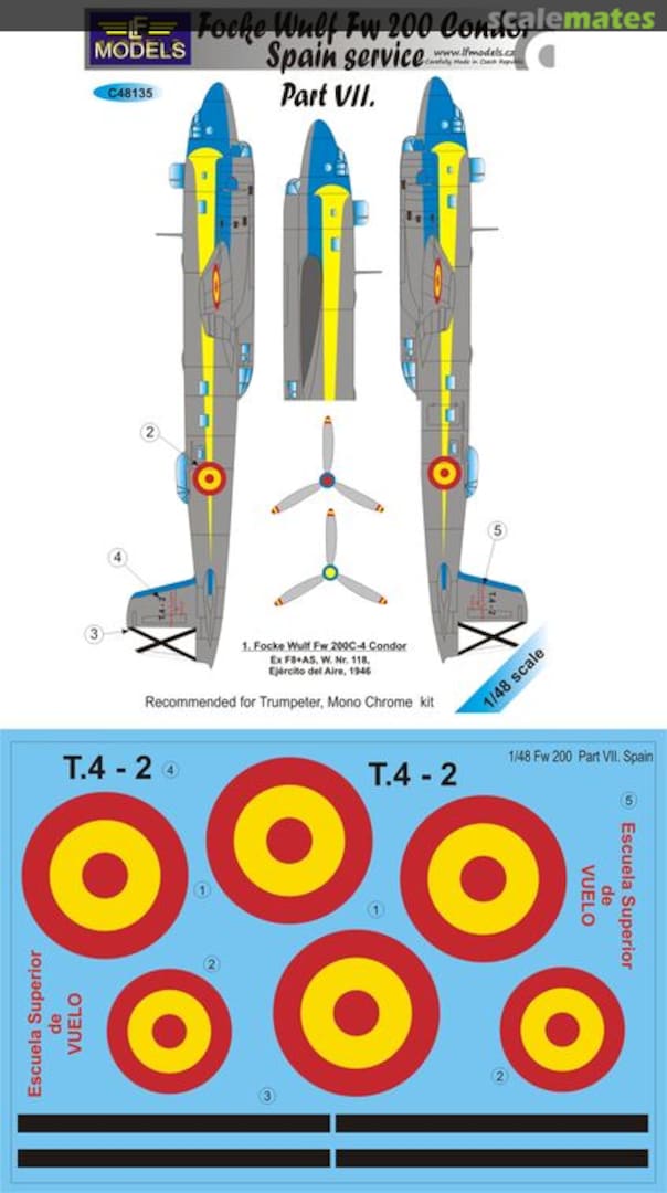 Boxart Focke Wulf Fw 200 Condor Spain Service Part VII. C48135 LF Models Boxart Focke Wulf Fw 200 Condor Spain Service Part VII. C48135 LF Models