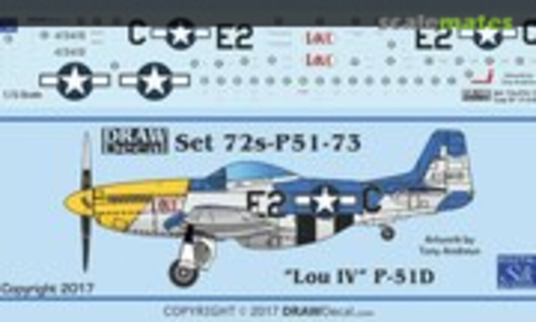 1:72 “Lou IV” P-51D (Draw Decal 72-P51-73) 72-P51-73