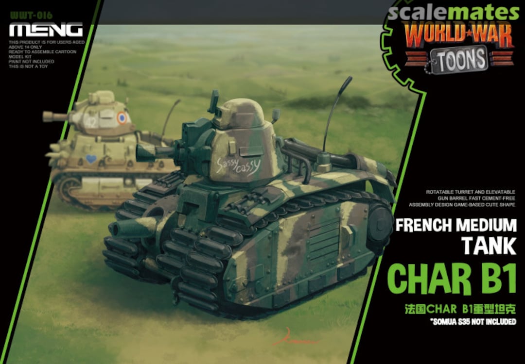 Boxart Char B1 WWT-016 Meng Model