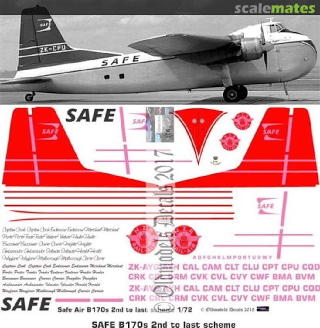 Boxart Safe Air B170 2nd to last OMD0229 Oldmodels Decals Boxart Safe Air B170 2nd to last OMD0229 Oldmodels Decals