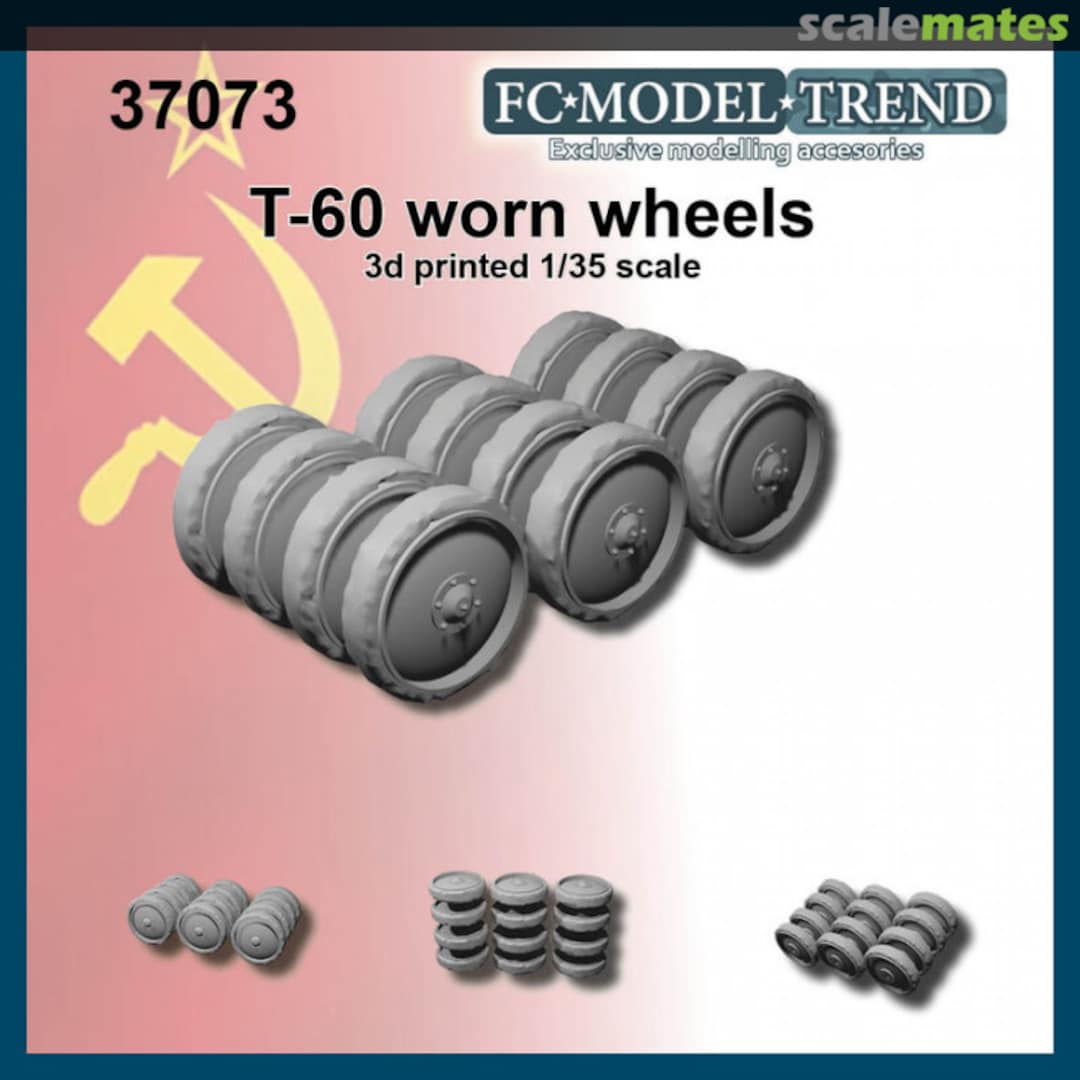 Boxart Worn wheels for T-60 / SU-76 37073 FC Model Trend Boxart Worn wheels for T-60 / SU-76 37073 FC Model Trend