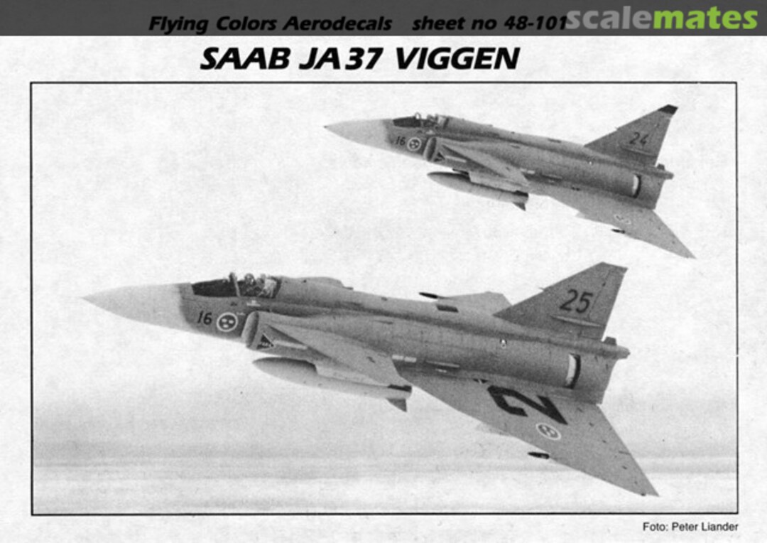 Boxart Saab JA 37 Viggen 48-101 Flying Colors Aerodecals Boxart Saab JA 37 Viggen 48-101 Flying Colors Aerodecals