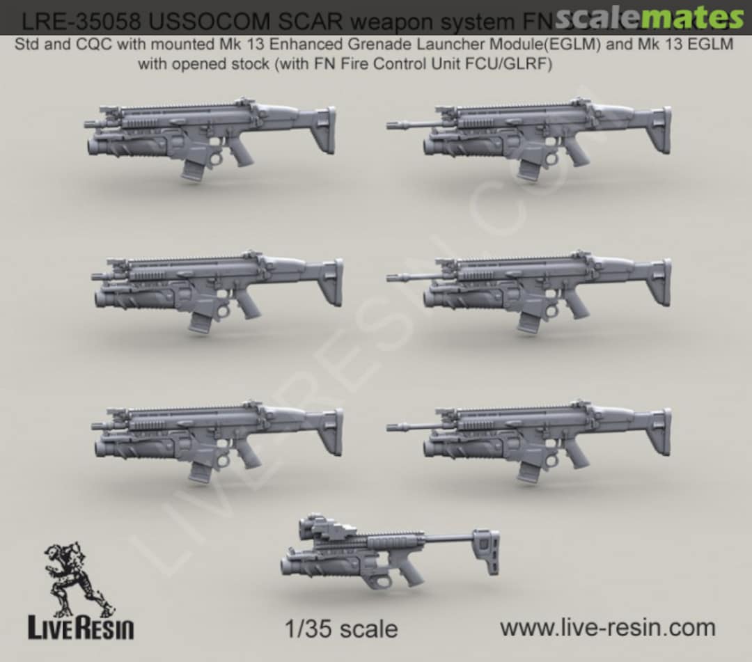 Boxart USSOCOM SCAR weapon system FN SCAR-L / Mk.16 LRE-35058 Live Resin