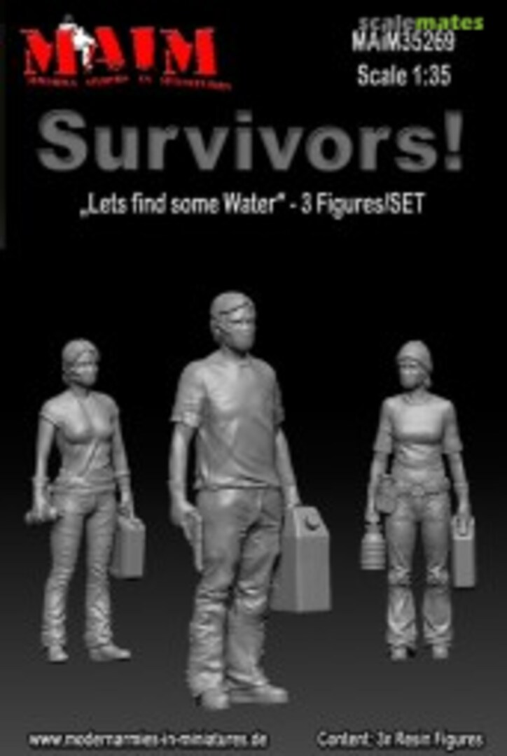 Boxart Survivors - "Lets find some Water" - Big SET (3 Figures) MAIM35269 MAiM